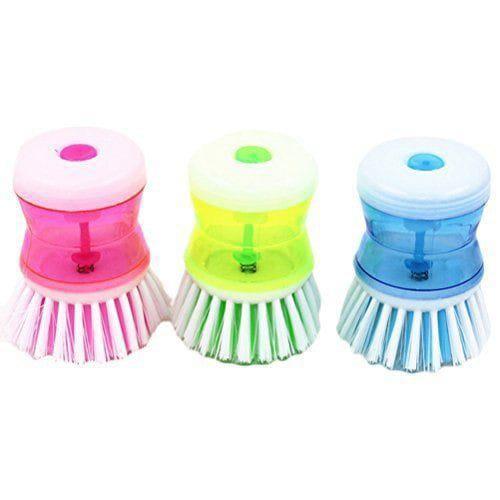 Dishwashing Brush With Liquid Soap Dispenser