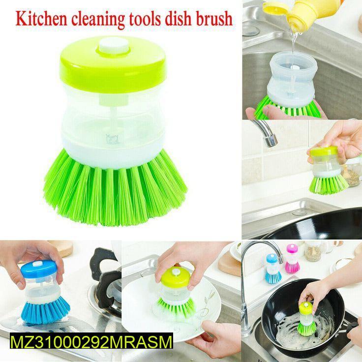 Dishwashing Brush With Liquid Soap Dispenser